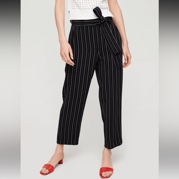 Aritzia Wilfred Tie Front Stripe Pants / Trousers - Picture 2 of 14